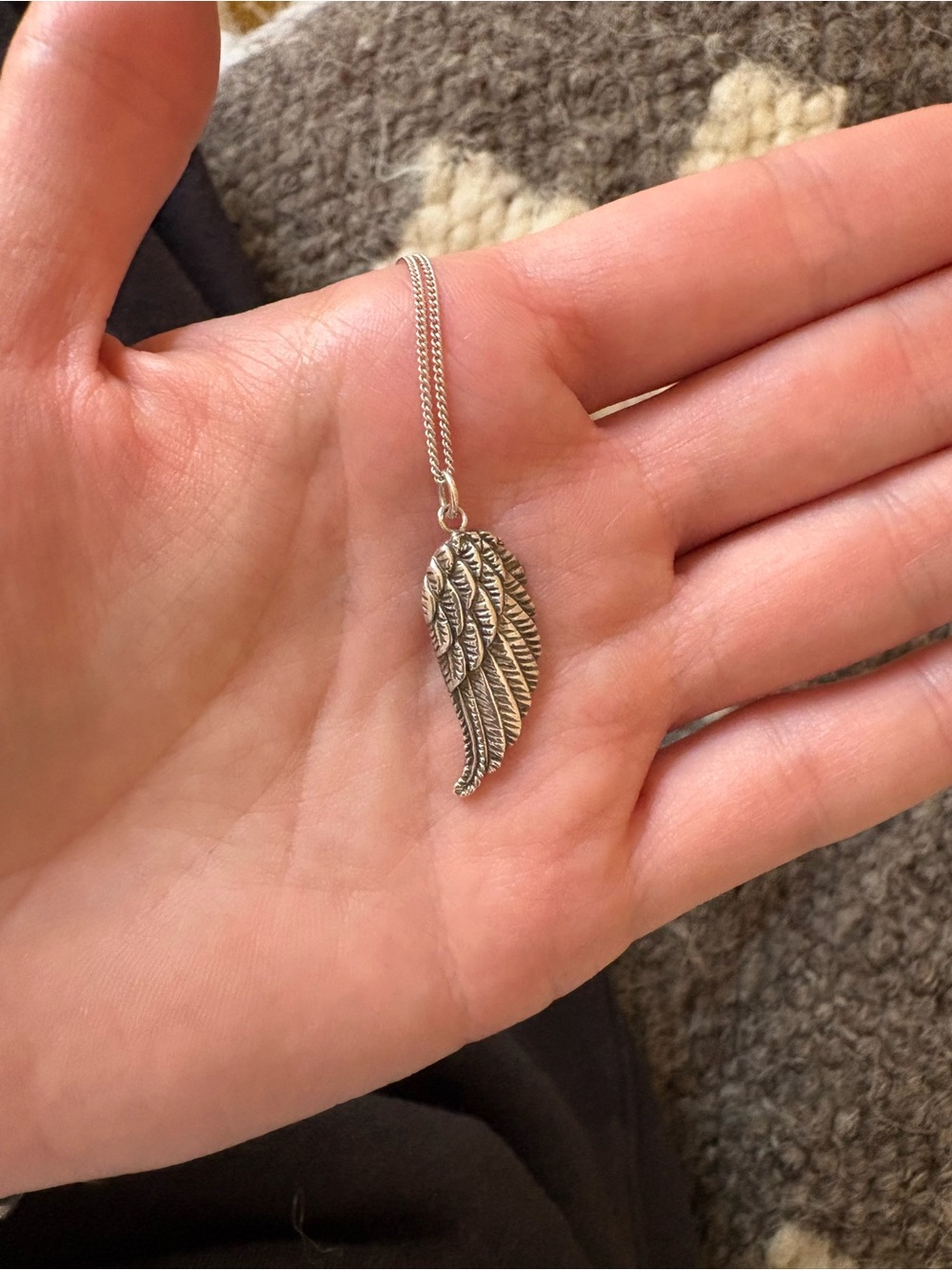 Sterling Silver Wing Pendant Necklace - Women Jewelry